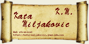 Kata Miljaković vizit kartica